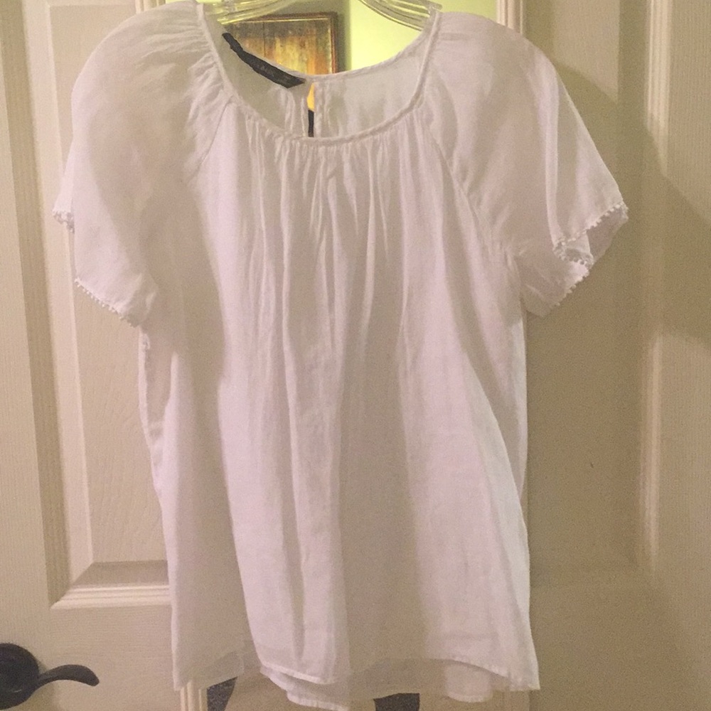 Zara white short sleeve top